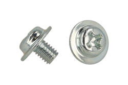 Screw; WKKM34; M3; 4mm; 6,5mm; spherical; philips (+); galvanised steel; flange