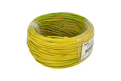 Przewód; montażowy; H05V-K (LgY); 1 żyła; linka; Cu; 1,50mm2; żółto-zielony; PVC; -40...+70°C; 300/500V; zwój 100m; Zamel Cet; RoHS; 3,2mm; 1x1,50mm2 Przewód; montażowy; H05V-K (LgY); 1 żyła; linka; Cu; 1,50mm2; żółto-zielony; PVC; -40...+70°C; 300/500V; zwój 100m; Zamel Cet; RoHS; 3,2mm; 1x1,50mm2