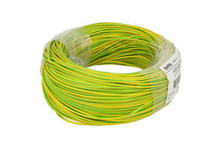 Wire; equipment; H05V-K (LgY); 1 core; stranded; Cu; 0,75mm2; yellow-green; PVC; -40...+70°C; 300/500V; 100m reel; Zamel Cet; RoHS; 2,7mm; 1x0,75mm2 Wire; equipment; H05V-K (LgY); 1 core; stranded; Cu; 0,75mm2; yellow-green; PVC; -40...+70°C; 300/500V; 100m reel; Zamel Cet; RoHS; 2,7mm; 1x0,75mm2
