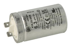 Capacitor; motor; 4.16.25.08.28; 6,3uF; 425V AC; diam.35c60mm; 6,3mm connectors; Ducati; RoHS Capacitor; motor; 4.16.25.08.28; 6,3uF; 425V AC; diam.35c60mm; 6,3mm connectors; Ducati; RoHS