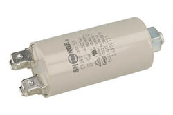 Capacitor; motor; CBB60 28*55M8; 3uF; 450V; fi 30x58mm; 6,3mm connectors; screw with a nut; Shenge; RoHS Capacitor; motor; CBB60 28*55M8; 3uF; 450V; fi 30x58mm; 6,3mm connectors; screw with a nut; Shenge; RoHS