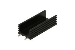 Radiator; DY-CI/3,5; z otworem; z 2 pinami do druku; czerniony; 35mm; U; 15mm; 10mm Radiator; DY-CI/3,5; z otworem; z 2 pinami do druku; czerniony; 35mm; U; 15mm; 10mm