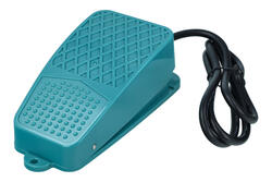 Switch; foot type; FS3/CFS-101; ON-(ON); momentary; with cable; 1 way; 2 positions; without guard; 10A; 230V AC; Greegoo; RoHS; blue; blue