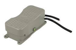 Switch; foot type; FS4; (ON)-OFF-(ON); momentary; with cable; 2 ways; 3 positions; without guard; two-sided; 10A; 250V AC; Howo; RoHS; grey; grey