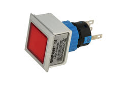 Switch; push button; LAS1-AWF-11/R; ON-(ON); red; LED 12V backlight; red; solder; 2 positions; 5A; 250V AC; 21x21mm; 40mm; Onpow Switch; push button; LAS1-AWF-11/R; ON-(ON); red; LED 12V backlight; red; solder; 2 positions; 5A; 250V AC; 21x21mm; 40mm; Onpow