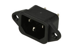 Plug; AC power; IEC C14 IBM; KS-101; straight; for panel; screw; 10A; 250V; solder; Canal; RoHS Plug; AC power; IEC C14 IBM; KS-101; straight; for panel; screw; 10A; 250V; solder; Canal; RoHS