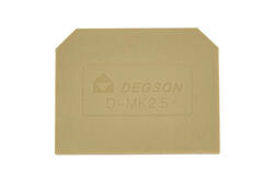End cover; for DIN rail terminal blocks; MK2.5-D; yellow; Degson; RoHS End cover; for DIN rail terminal blocks; MK2.5-D; yellow; Degson; RoHS