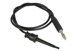 Test lead; 22.510.050.2; hook / banana plug; 4mm; 0,5m; PVC; 0,75mm2; black; 15A; 60V; gold plated brass; Amass; 3.202 Test lead; 22.510.050.2; hook / banana plug; 4mm; 0,5m; PVC; 0,75mm2; black; 15A; 60V; gold plated brass; Amass; 3.202