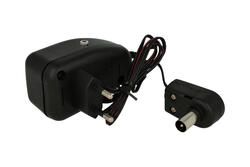 Zasilacz; antenowy; LXG01/E; 12V DC; 100mA; 1,2W; wtyk antenowy kątowy; plastikowa obudowa; kolor czarny; 230V AC; Electronics; RoHS