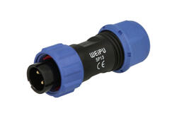 Wtyk; SP1310/P2II-N; 2 tory; lutowany; 2,0mm2; 5-8mm; SP13; na przewód; IP68; 13A; 250V; Weipu; RoHS Wtyk; SP1310/P2II-N; 2 tory; lutowany; 2,0mm2; 5-8mm; SP13; na przewód; IP68; 13A; 250V; Weipu; RoHS