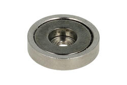 Magnet; hanger; N38; 20mm; 4,5mm; nickel plated; Neodymium; hole 3,1/8mm Magnet; hanger; N38; 20mm; 4,5mm; nickel plated; Neodymium; hole 3,1/8mm
