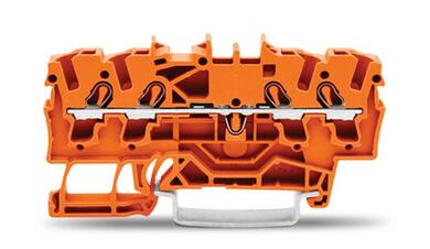 Złączka; na szynę DIN; 2002-1402; pomarańczowy; sprężynowy; Push-in CAGE CLAMP®; 0,25÷4mm2; 24A; 800V; 1 tor; 4; na szynę DIN TS35; Wago; RoHS