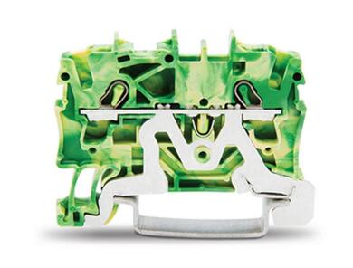 Złączka; na szynę DIN; 2002-1207; zielono-żółty; sprężynowy; Push-in CAGE CLAMP®; 0,25÷4mm2; 24A; 800V; 1 tor; 2; na szynę DIN TS35; Wago; RoHS
