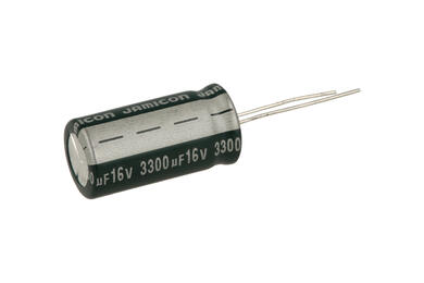 Capacitor; Low Impedance; electrolytic; 3300uF; 16V; MZR332M1CI25M; diam.12,5x25mm; 5mm; through-hole (THT); bulk; Jamicon; RoHS Capacitor; Low Impedance; electrolytic; 3300uF; 16V; MZR332M1CI25M; diam.12,5x25mm; 5mm; through-hole (THT); bulk; Jamicon; RoHS