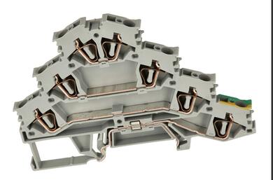 Złączka; na szynę DIN; 4-piętrowa; 281-530; szary; Push-in CAGE CLAMP®; sprężynowy; 0,08÷4mm2; 20A; 400V; 1 tor; 7; na szynę DIN TS35; Wago; RoHS