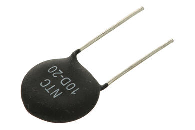 Termistor NTC; zabezpieczający; NTC10D-20; 10ohm; 6A; przewlekany (THT); fi 20mm; 12mm; -55...+200°C; RoHS Termistor NTC; zabezpieczający; NTC10D-20; 10ohm; 6A; przewlekany (THT); fi 20mm; 12mm; -55...+200°C; RoHS