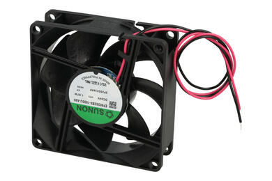 Fan; EE80252BX-000U-A99; 80x80x25mm; ball bearing; 24V; DC; 1,97W; 76,5m3/h; 40dB; 82mA; 3600RPM; 2 wires; Sunon; RoHS; 10÷27,6V; 300mm