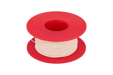 Wire; equipment; Kynar 50m; 1 core; solid; Cu; silver plated; 0,25mm; white; PVDF; kynar; max +135°C; 300V; 50m spool; Weiyang; RoHS Wire; equipment; Kynar 50m; 1 core; solid; Cu; silver plated; 0,25mm; white; PVDF; kynar; max +135°C; 300V; 50m spool; Weiyang; RoHS