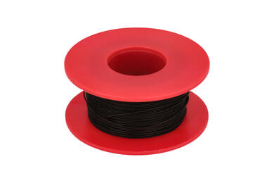 Wire; equipment; Kynar 50m; 1 core; solid; Cu; silver plated; 0,25mm; black; PVDF; kynar; max +135°C; 300V; 50m spool; Weiyang; RoHS Wire; equipment; Kynar 50m; 1 core; solid; Cu; silver plated; 0,25mm; black; PVDF; kynar; max +135°C; 300V; 50m spool; Weiyang; RoHS