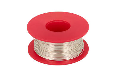 Silver plated wire; DSM06-39mb; solid; Cu; silver plated; 0,6mm; -200...+800°C; 100g spool; Innovator; RoHS Silver plated wire; DSM06-39mb; solid; Cu; silver plated; 0,6mm; -200...+800°C; 100g spool; Innovator; RoHS