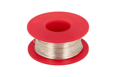 Silver plated wire; DSM05-56mb; solid; Cu; silver plated; 0,5mm; -200...+800°C; 100g spool; Innovator; RoHS Silver plated wire; DSM05-56mb; solid; Cu; silver plated; 0,5mm; -200...+800°C; 100g spool; Innovator; RoHS