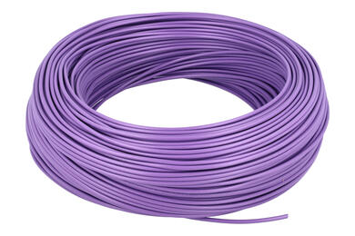 Wire; equipment; H05V-K (LgY); 1 core; stranded; Cu; 0,50mm2; purple; PVC; -30...+80°C; 300/500V; carton 100m; Helukabel; RoHS; 2,5mm; 1x0,50mm2 Wire; equipment; H05V-K (LgY); 1 core; stranded; Cu; 0,50mm2; purple; PVC; -30...+80°C; 300/500V; carton 100m; Helukabel; RoHS; 2,5mm; 1x0,50mm2