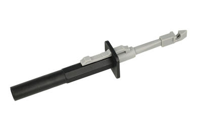 Chwytak pomiarowy; 20.163.2; igiełkowy; 4mm; czarny; 136mm; wtykany (gniazdo bananowe 4mm); 10A; 1000V; stal nierdzewna; PA; Amass; RoHS