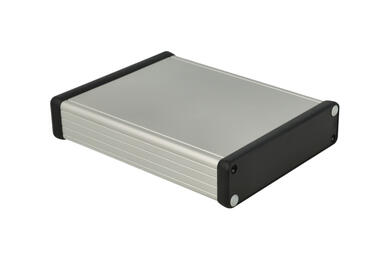Obudowa; uniwersalna; HM1455P1602; aluminium; 160mm; 125mm; 30,5mm; IP54; naturalny; zdejmowany panel; zaślepki czarne ABS; Hammond; RoHS