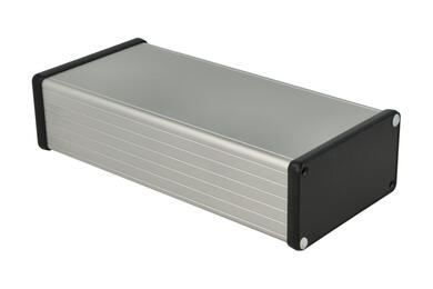 Obudowa; uniwersalna; HM1455N2202; aluminium; 220mm; 103mm; 53mm; IP54; naturalny; zdejmowany panel; zaślepki czarne ABS; Hammond; RoHS Obudowa; uniwersalna; HM1455N2202; aluminium; 220mm; 103mm; 53mm; IP54; naturalny; zdejmowany panel; zaślepki czarne ABS; Hammond; RoHS