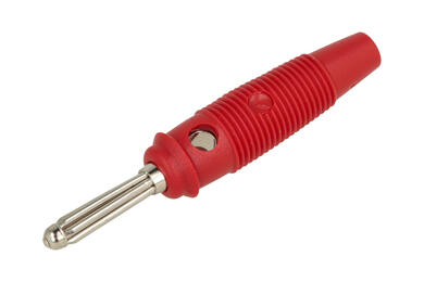 Banana plug; 4mm; BUELA-20 930 726 101; red; 60mm; screwed; pluggable (4mm banana socket); 16A; 60V; nickel plated brass; PVC; Hirschmann; RoHS Banana plug; 4mm; BUELA-20 930 726 101; red; 60mm; screwed; pluggable (4mm banana socket); 16A; 60V; nickel plated brass; PVC; Hirschmann; RoHS
