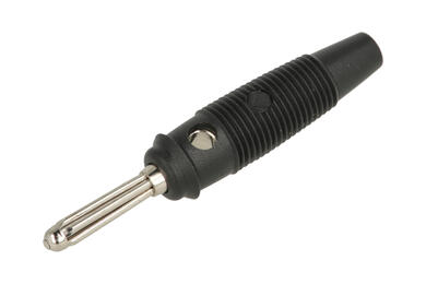Banana plug; 4mm; BUELA-20 930 726 10; black; 60mm; screwed; pluggable (4mm banana socket); 16A; 60V; nickel plated brass; PVC; Hirschmann; RoHS Banana plug; 4mm; BUELA-20 930 726 10; black; 60mm; screwed; pluggable (4mm banana socket); 16A; 60V; nickel plated brass; PVC; Hirschmann; RoHS