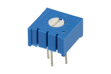 Potentiometer; mounting; horizontal; single turn; 3386P-104; 100kohm; linear; 10%; 0,5W; through-hole (THT); cermet; 3386; Bochen; RoHS Potentiometer; mounting; horizontal; single turn; 3386P-104; 100kohm; linear; 10%; 0,5W; through-hole (THT); cermet; 3386; Bochen; RoHS