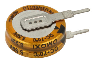 Kondensator; elektrolityczny; podtrzymania napięcia; 0,22F; 5,5V; SE-5R5-D224VYV; 20%; 4,5x12x12mm; 4,2mm; pionowy; przewlekany (THT); -25...+70°C; 1000h; OMOXI; RoHS Kondensator; elektrolityczny; podtrzymania napięcia; 0,22F; 5,5V; SE-5R5-D224VYV; 20%; 4,5x12x12mm; 4,2mm; pionowy; przewlekany (THT); -25...+70°C; 1000h; OMOXI; RoHS