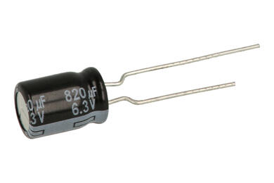 Kondensator; niskoimpedancyjny; elektrolityczny; EEUFR0J821B; 820uF; 6,3V; FR-A; fi 8x11,5mm; 5mm; przewlekany (THT); taśma; Panasonic; RoHS