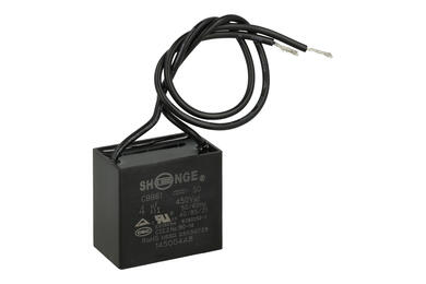 Capacitor; motor; CBB61 4uF/450V; 4uF; 450V AC; 22x34x37mm; with cables; Shenge; RoHS Capacitor; motor; CBB61 4uF/450V; 4uF; 450V AC; 22x34x37mm; with cables; Shenge; RoHS