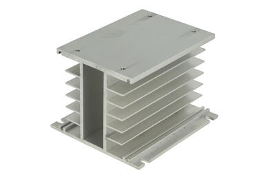 Heatsink; H-110; for 3-phase SSR; with TS15 DIN rail handle; with holes; plain; 1,4K/W; 110mm; 100mm; 80mm; TriHero Heatsink; H-110; for 3-phase SSR; with TS15 DIN rail handle; with holes; plain; 1,4K/W; 110mm; 100mm; 80mm; TriHero