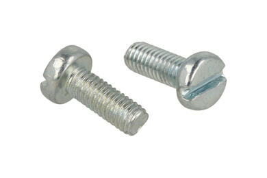 Screw; WWPM38; M3; 8mm; 10mm; cylindrical; slotted; galvanised steel; BN330 Screw; WWPM38; M3; 8mm; 10mm; cylindrical; slotted; galvanised steel; BN330