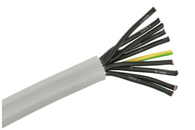 Przewód; sterowniczy; JZ-500; 10G1,5mm2; linka; Cu; szary; okrągły; PVC; 11,1mm; 500V; Helukabel; RoHS Przewód; sterowniczy; JZ-500; 10G1,5mm2; linka; Cu; szary; okrągły; PVC; 11,1mm; 500V; Helukabel; RoHS