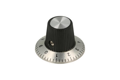 Gałka; GSK23; 6mm; szary; czarny; fi 29/15mm; 18mm; aluminium; plastik; blokowane śrubą; ze skalą Gałka; GSK23; 6mm; szary; czarny; fi 29/15mm; 18mm; aluminium; plastik; blokowane śrubą; ze skalą