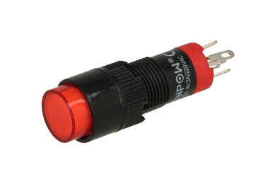 Switch; push button; LAS3Y-11Z/R; ON-ON; red; LED 12V backlight; red; solder; 2 positions; 3A; 250V AC; 10mm; 28mm; Onpow