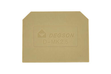 End cover; for DIN rail terminal blocks; MK2.5-D; yellow; Degson; RoHS End cover; for DIN rail terminal blocks; MK2.5-D; yellow; Degson; RoHS