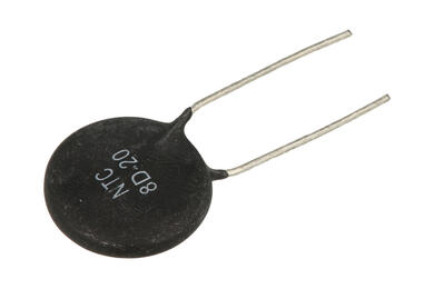 NTC thermistor; protective; NTC8D-20; 8ohm; 6A; through-hole (THT); diam.22mm; 7,5mm; -55...+200°C; RoHS NTC thermistor; protective; NTC8D-20; 8ohm; 6A; through-hole (THT); diam.22mm; 7,5mm; -55...+200°C; RoHS