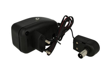 Zasilacz; antenowy; LXG01/E; 12V DC; 100mA; 1,2W; wtyk antenowy kątowy; plastikowa obudowa; kolor czarny; 230V AC; Electronics; RoHS Zasilacz; antenowy; LXG01/E; 12V DC; 100mA; 1,2W; wtyk antenowy kątowy; plastikowa obudowa; kolor czarny; 230V AC; Electronics; RoHS