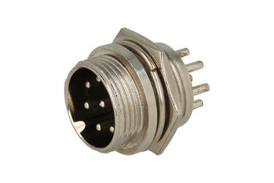 Plug; microphone; NC/8p-519; 8 ways; for panel; 16mm; solder; 4A; 125V; IP55 Plug; microphone; NC/8p-519; 8 ways; for panel; 16mm; solder; 4A; 125V; IP55