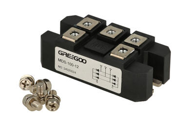 Mostek prostowniczy; 3-fazowy; MDS-100-12; 100A; 1200V; przykręcany; 80x40x32mm; Greegoo; RoHS Mostek prostowniczy; 3-fazowy; MDS-100-12; 100A; 1200V; przykręcany; 80x40x32mm; Greegoo; RoHS