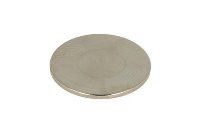 Magnet; cylindrical; N38; 18mm; 1mm; nickel plated; Neodymium