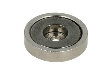 Magnet; hanger; N38; 20mm; 4,5mm; nickel plated; Neodymium; hole 3,1/8mm Magnet; hanger; N38; 20mm; 4,5mm; nickel plated; Neodymium; hole 3,1/8mm