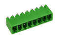 Terminal block; STL1550/8-GV; 8 ways; R=3,50mm; 9,2mm; 8A; 300V; through hole; straight; closed; green; PTR Messtechnik; RoHS