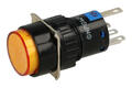 Switch; push button; LAS1-AY-11Z/O/12V; ON-ON; orange; LED 12V backlight; orange; solder; 2 positions; 5A; 250V AC; 16mm; 30mm; Onpow Switch; push button; LAS1-AY-11Z/O/12V; ON-ON; orange; LED 12V backlight; orange; solder; 2 positions; 5A; 250V AC; 16mm; 30mm; Onpow