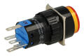 Switch; push button; LAS1-AY-11Z/O/12V; ON-ON; orange; LED 12V backlight; orange; solder; 2 positions; 5A; 250V AC; 16mm; 30mm; Onpow